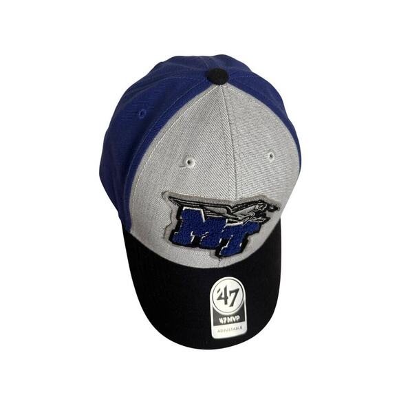 MTSU Blue Raiders 47 Brand College Adjustable Baseball Cap Wool Twill Middle TN - Picture 14 of 16